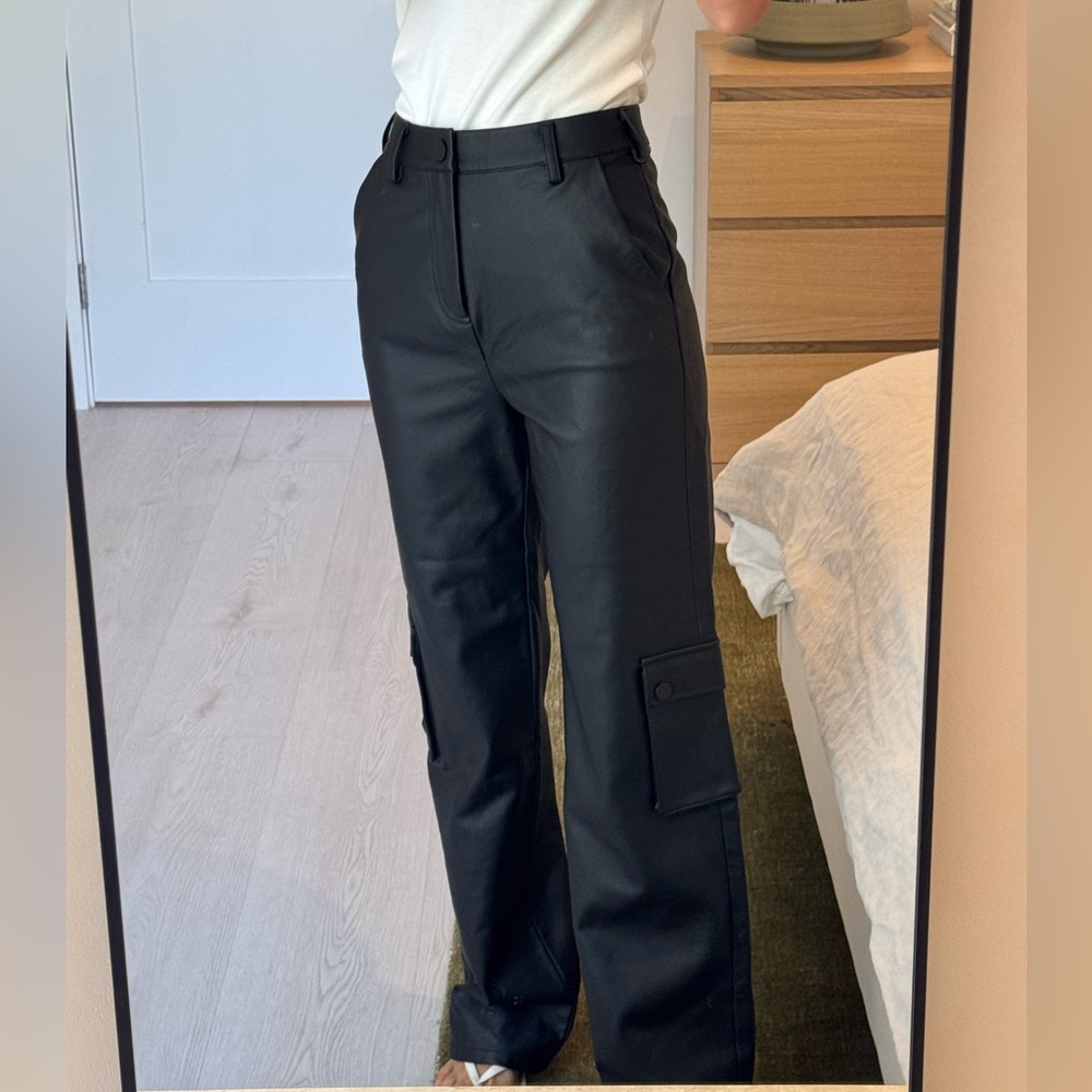 REVOLVE Black Wide-Leg Cargo Pants